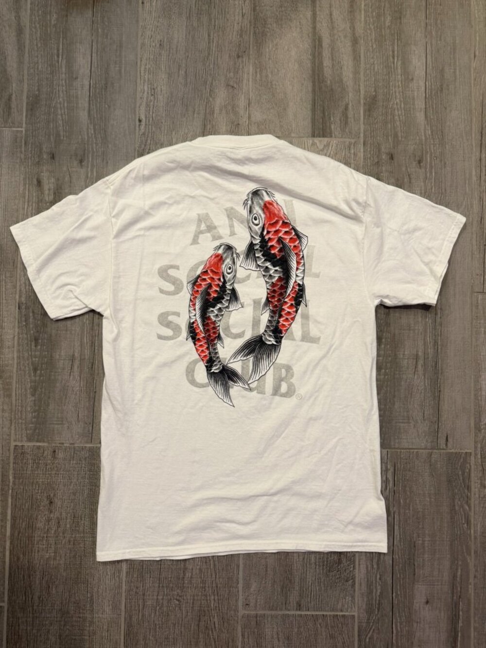 Anti Social Social Club Koi Garden Tee (3M Reflective) White Graphic T-Shirt Men